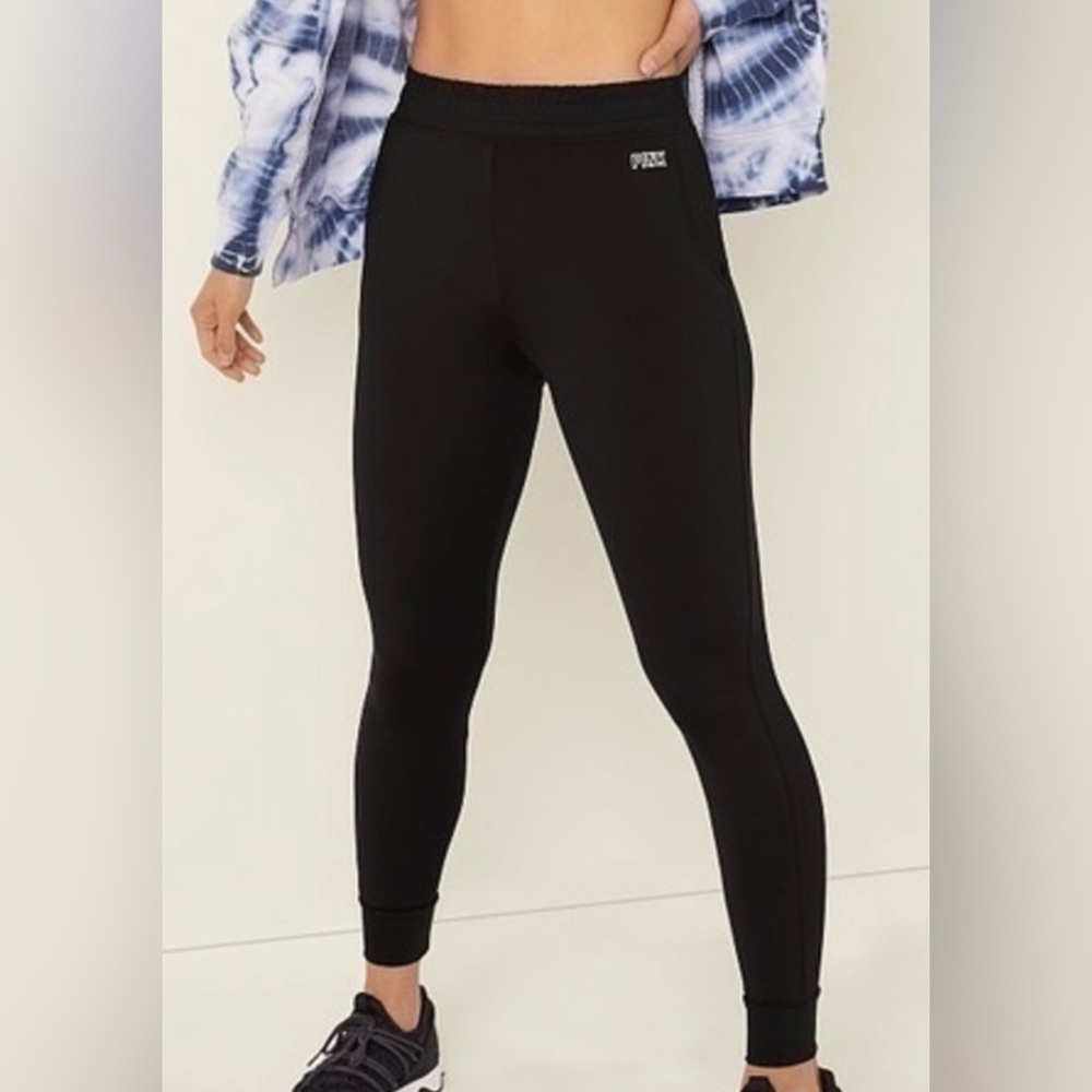 PINK Victoria's Secret Black Ultimate High Waist Jogger, Size Medium
